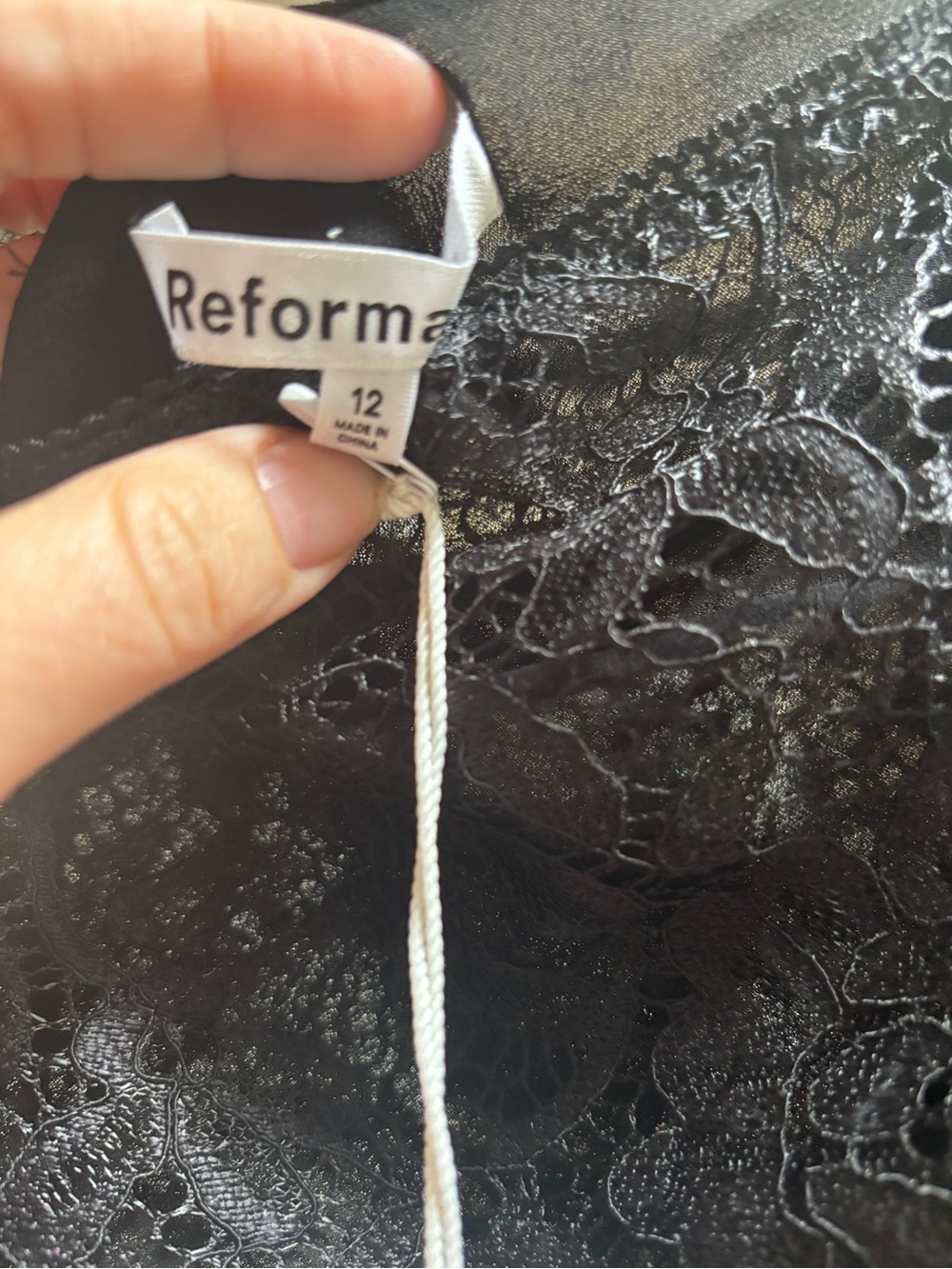Reformation Amelia Skirt Black - Size 12 - Picture 7 of 8